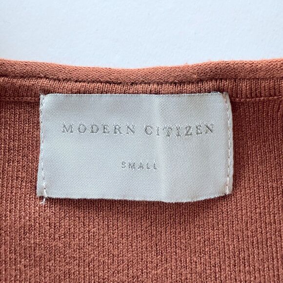 NWOT Modern Citizen Alexis Knit Open Back Scoopneck Tank Sweater in Burnt Sienna - Picture 6 of 11